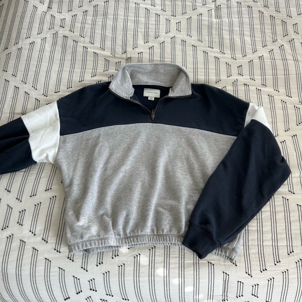 American Eagle half zip cropped pullover